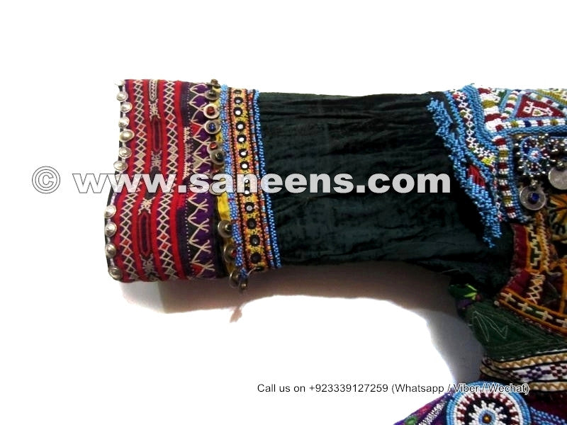 gypsy pashtun frocks, hand embroidered tapestry work coins dress