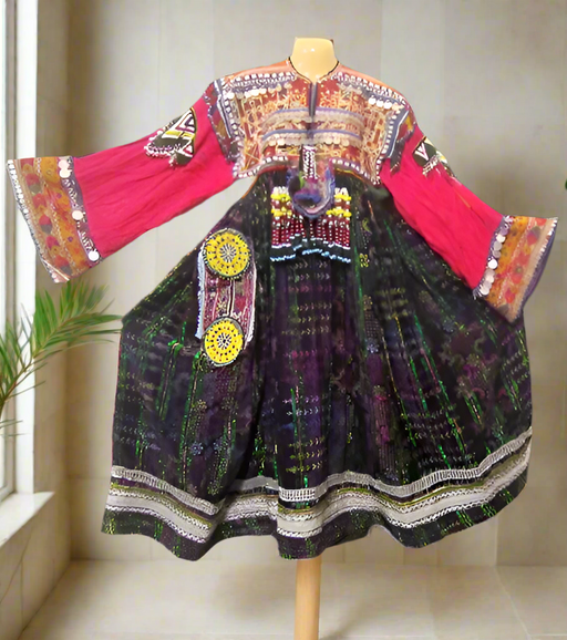 afghan kuchi ethnic coins dress