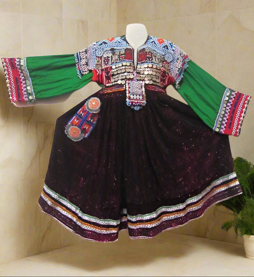 afghan kuchi tribal coins dress