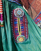 Kuchi Coins Frock In Green