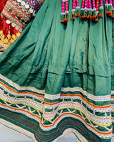 Kuchi Coins Frock In Green