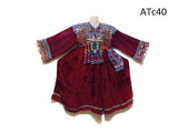 Afghan Baloch Vintage Coins Maroon Dress