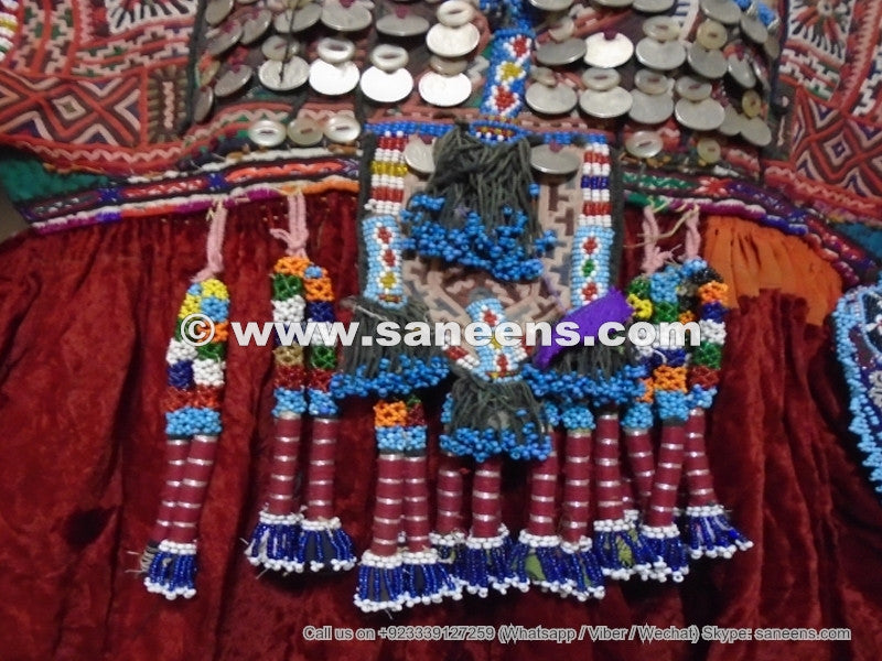 handmade tribal ethnic frocks with tassels beads work