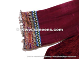 Afghan Baloch Vintage Coins Maroon Dress