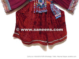 Afghan Baloch Vintage Coins Maroon Dress
