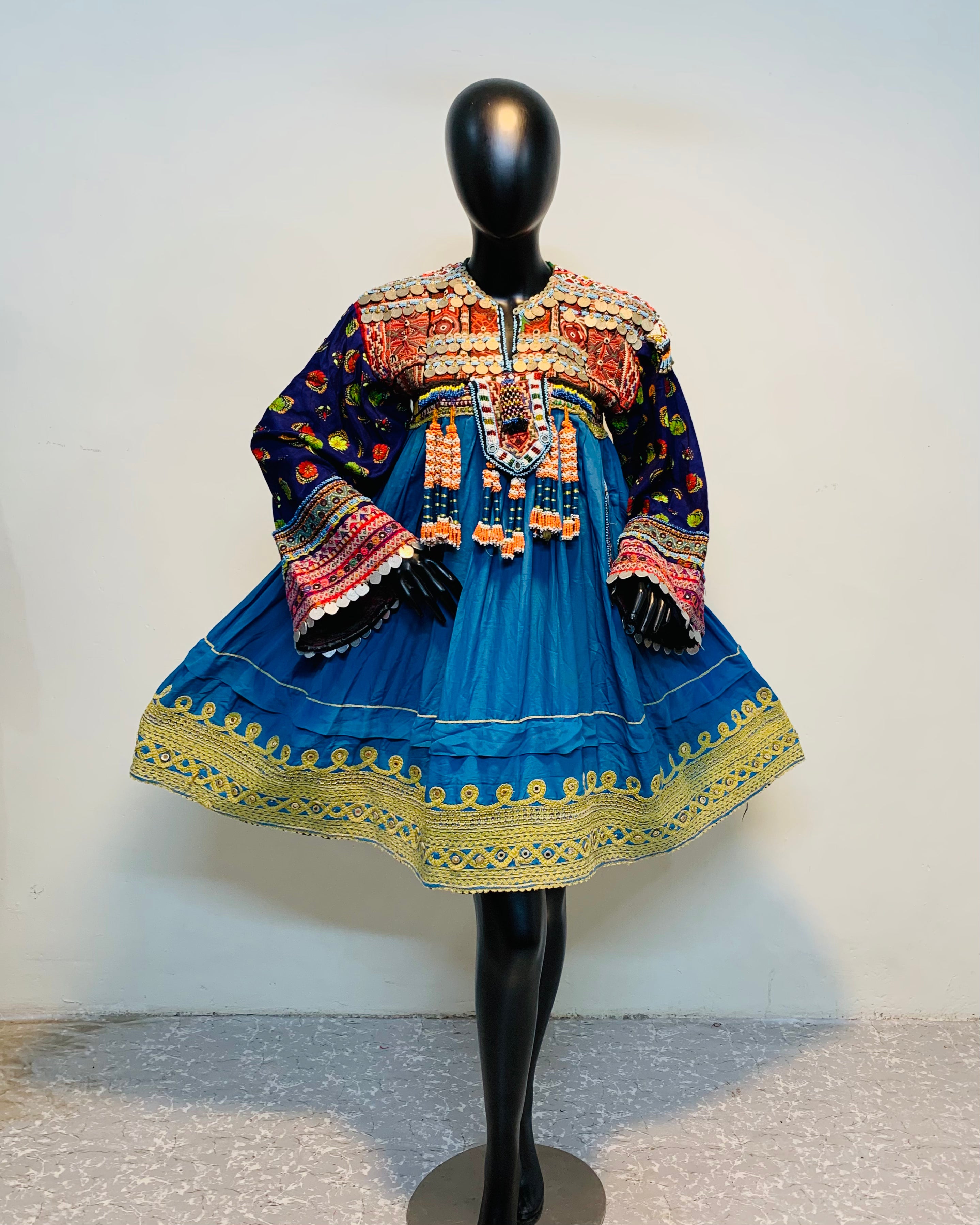 Bohemian Ethnic Velvet Maxi Dress