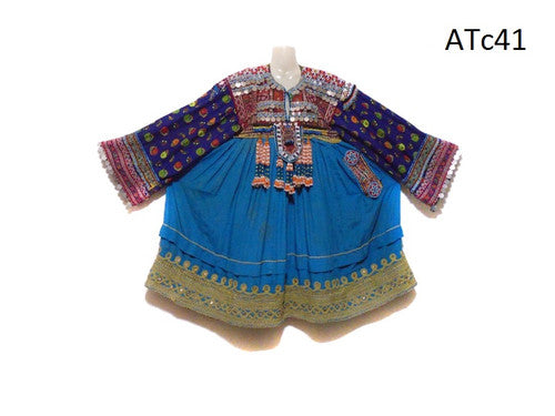 Kuchi Banjara Ethnic Blue Afghan Frock
