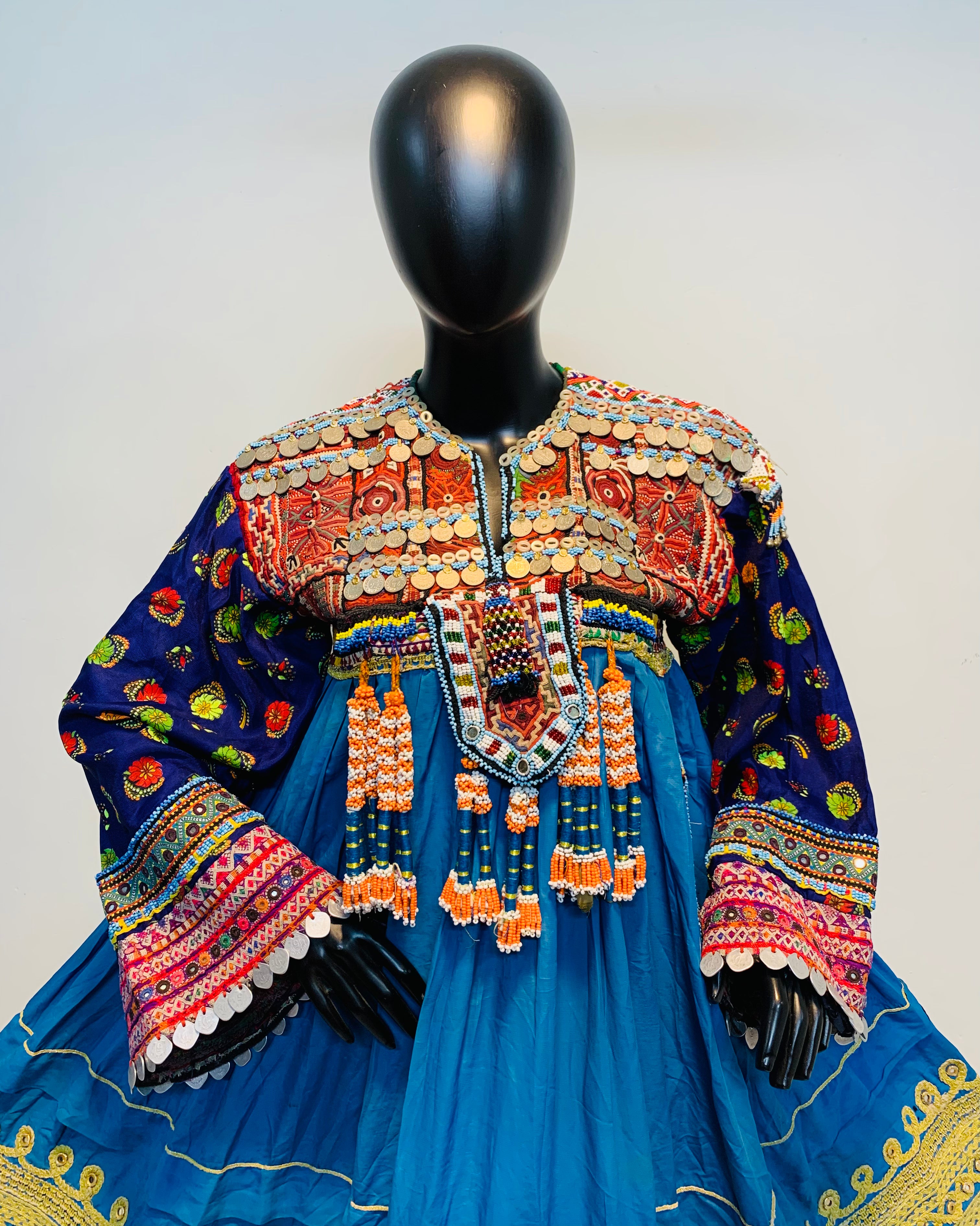 Bohemian Ethnic Velvet Maxi Dress