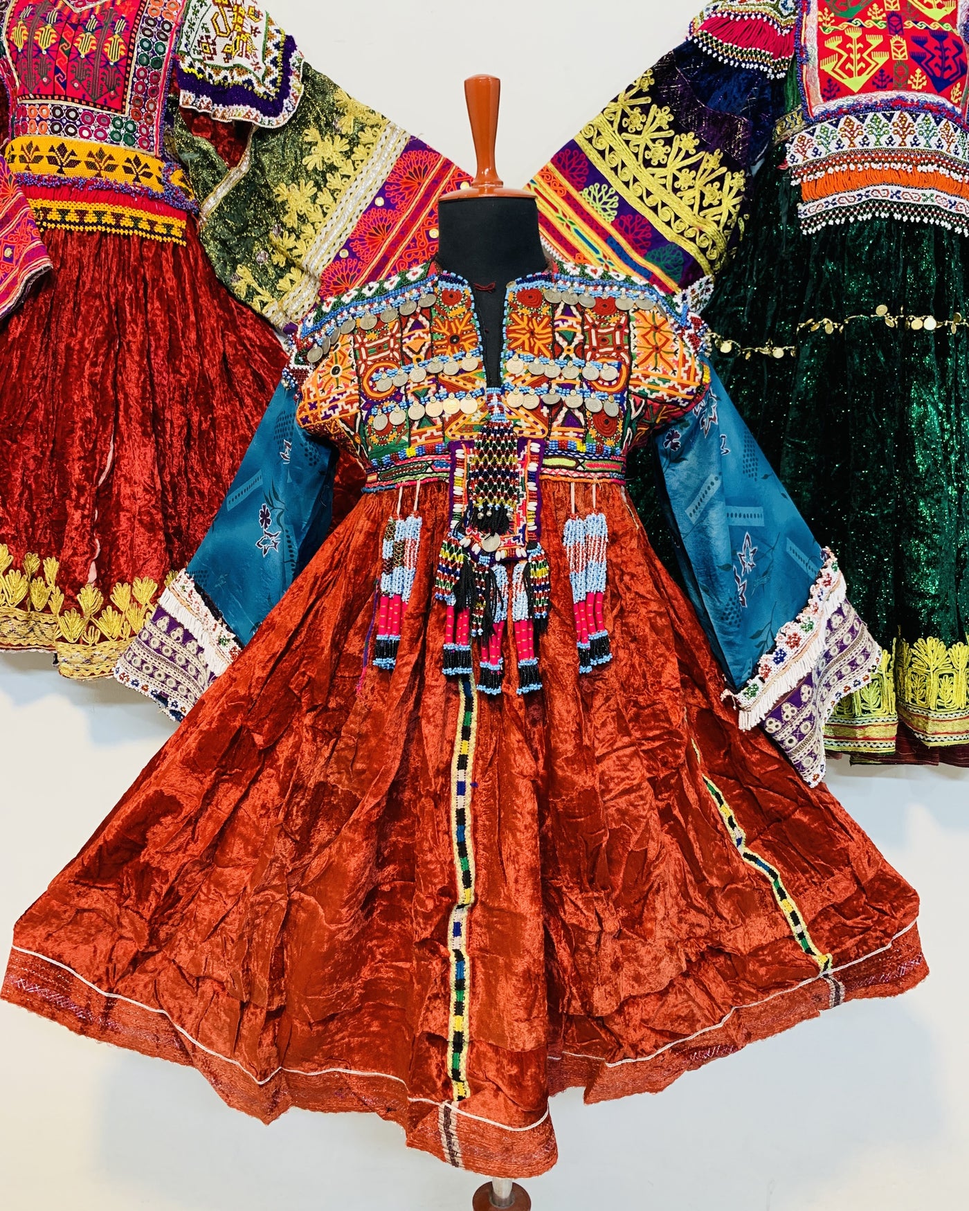 Baloch Coins Velvet Frock