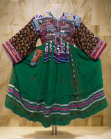 Baloch Tribal Coins Green Frock