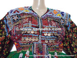 Baloch Tribal Coins Green Frock