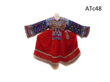 Homemade Kuchi Baloch Coins Red Dress