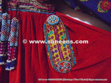 Homemade Kuchi Baloch Coins Red Dress