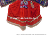Homemade Kuchi Baloch Coins Red Dress