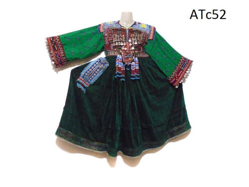 Nomad Tribal Vintage Green Dress