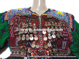 Nomad Tribal Vintage Green Dress
