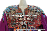 Baloch Banjara Coins Work Purple Frock