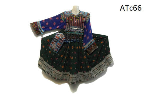 Baloch Gypsy Coins Work Green Dress