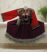 Baloch Tribal Vintage Maroon Dress