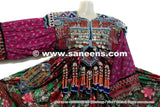 Baloch Banjara Women Coins Work Burgundy Dress