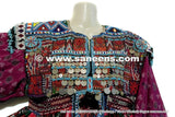 Baloch Banjara Women Coins Work Burgundy Dress