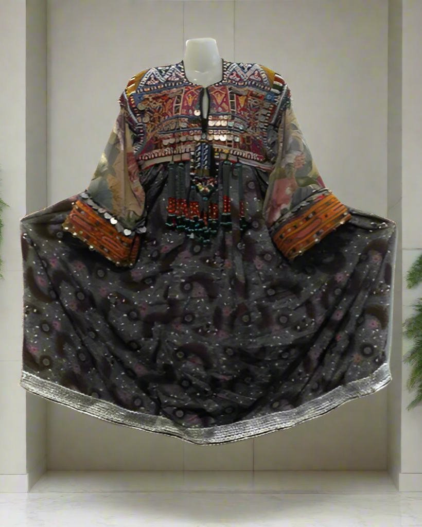 kuchi afghan coins dress