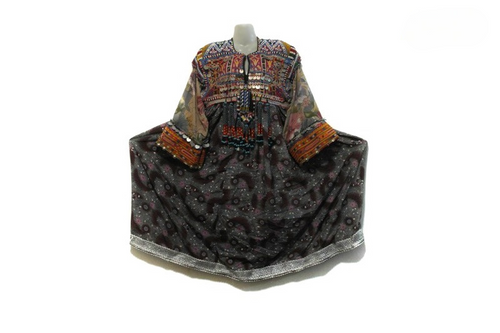 Baloch Maroon And Silver Color Ethnic Dress