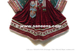 Vintage Kuchi Coins Burgundy Dress