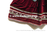 Vintage Kuchi Coins Burgundy Dress