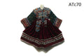 Vintage Kuchi Coins Burgundy Dress