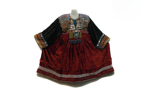 Afghan Vintage Maroon Color Dress