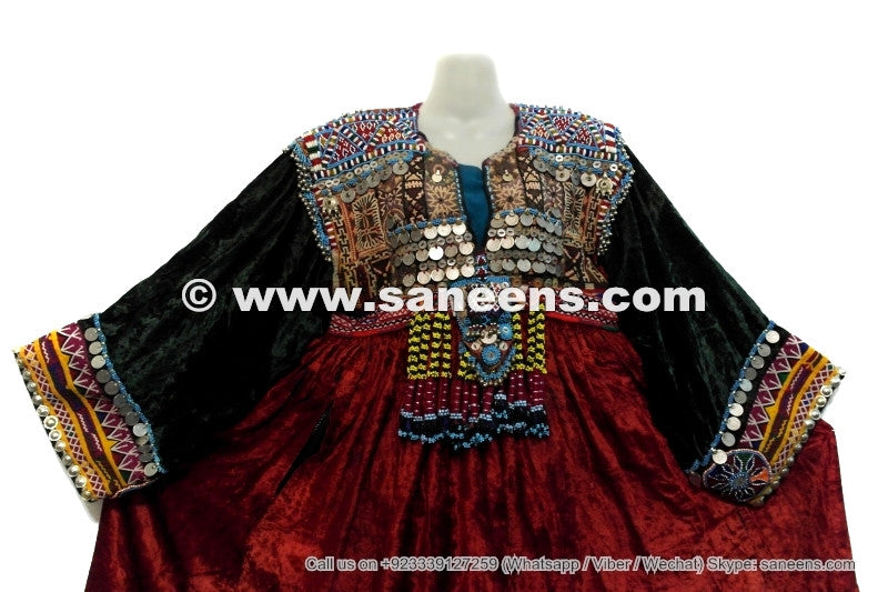 tribal ethnic coins frock with tassels