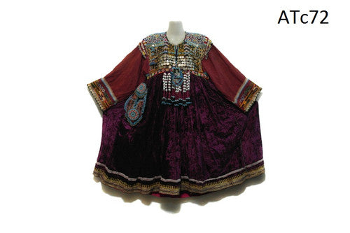Silk Embroidered Kuchi Purple Frock