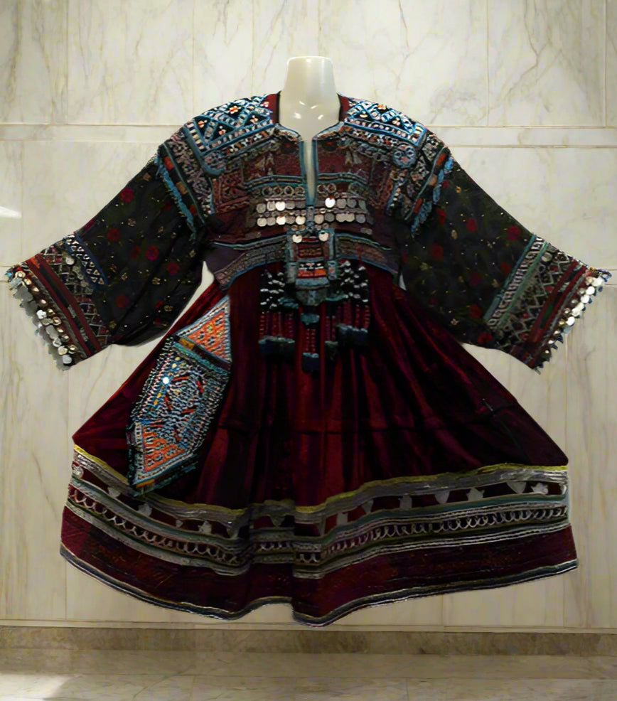 afghan vintage coins dress