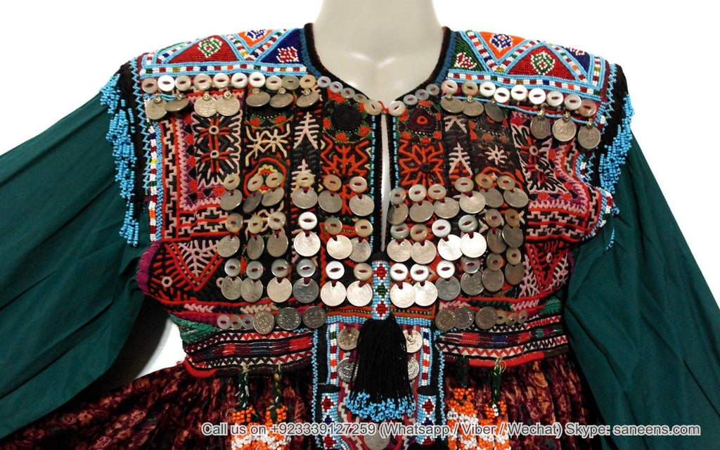 silk embroidery work handmade tribal balochi frocks