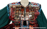 Kuchi Tribal Ethnic Vintage Burgundy Dress
