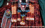 Kuchi Tribal Ethnic Vintage Burgundy Dress