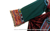 Kuchi Tribal Ethnic Vintage Burgundy Dress