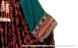 Kuchi Tribal Ethnic Vintage Burgundy Dress