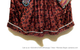 Kuchi Tribal Ethnic Vintage Burgundy Dress