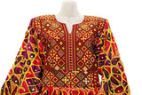 Hand-Embroidered Silk Afghan Bridal Gown