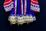 Afghan Dress Ethnic Frock in Blue Color