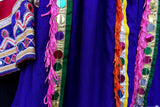 Afghan Dress Ethnic Frock in Blue Color