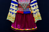 Hijab Fashion Afghani Dress In Purple With Beautiful Embroidery Work