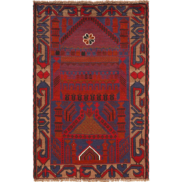 Prayer Mat Soft Afghan Weave 4.1x2.7 ft