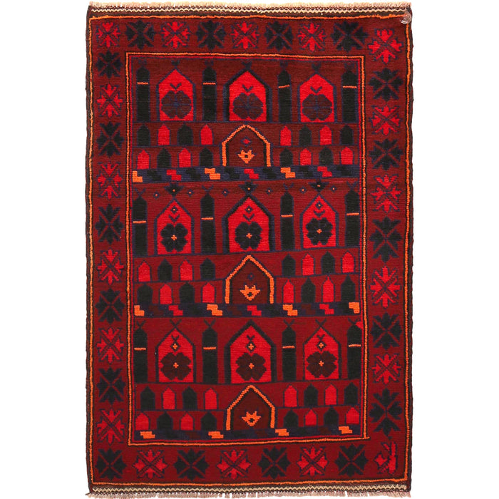 Prayer Mat Nomadic Afghan 4.5x3 ft