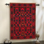 Prayer Mat Nomadic Afghan 4.5x3 ft