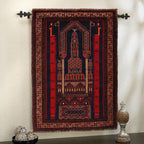 Afghan Artisan Prayer Rug 4.9x3.2 ft