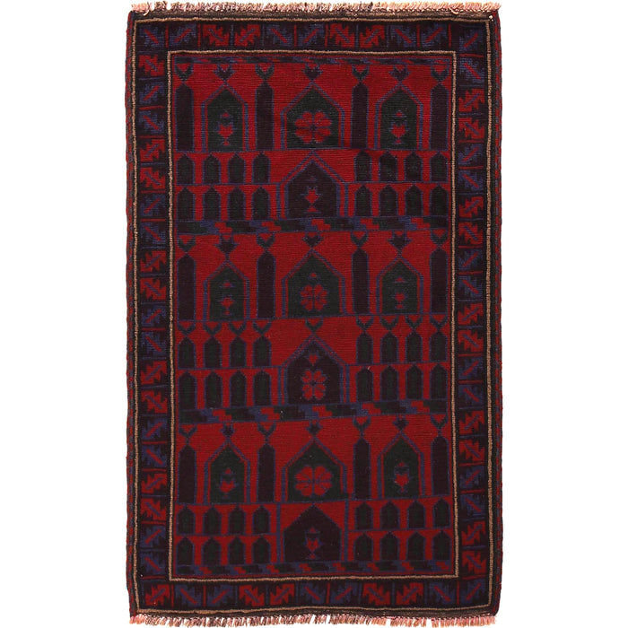 Prayer Rug Afghan Tribal 4.6x2.8 ft