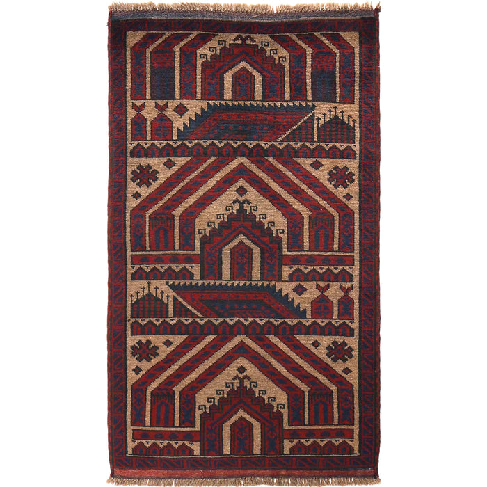 Afghan Prayer Rug Weaving 4.7x2.8 ft